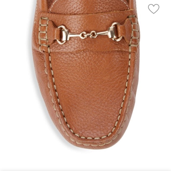 Saks Fifth avenue slip on leather loader mules - Picture 2 of 5